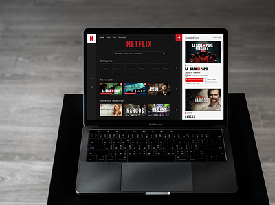 Netflix redesign black brand design brand identity dark mode dark ui designer flatdesign geoffhuasca netflix neumorphism red ui uidesign ux uxdesign uxui webdesign website