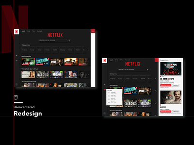 Netflix user centered redesign artdirection design design app netflix ui uidesign ux uxdesign uxui web website