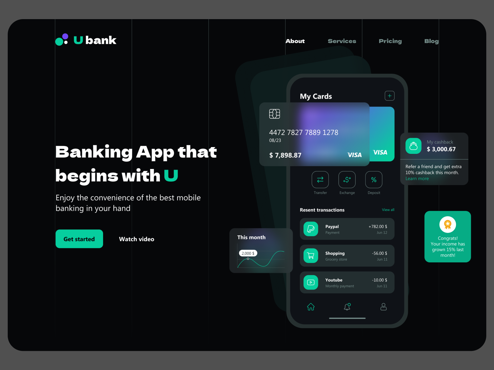 U Bank Mobile Banking App By Natalia Zhukova On Dribbble   Mobile Banking 4x 