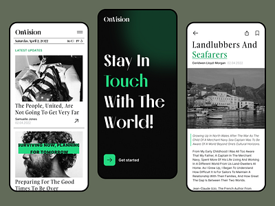 OnVision - News Portal app ui article design ios media mobile app news news app newsfeed newsportal trend typo typography ui ux