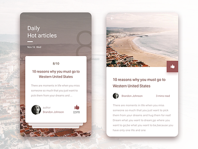 Day 013 - travel articles travle ui