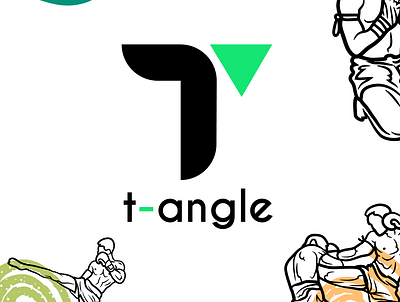 T-angle Logo design illustration logo t letter logo tshirts tshirts store