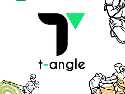 T-angle Logo design illustration logo t letter logo tshirts tshirts store