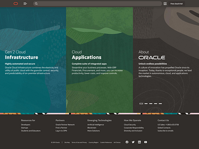 New Oracle.com website applications apps cloud databases design enterprise oracle oracledesign software