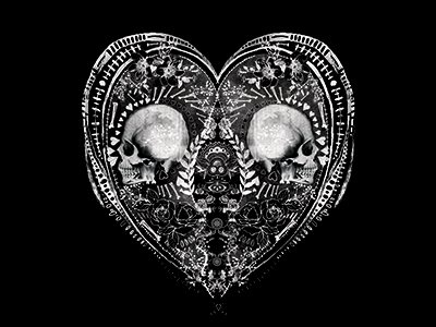 Skull Heart Graphic Tee