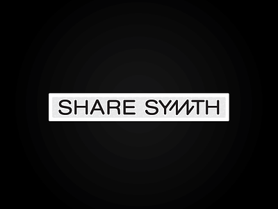 share synth logo branding logo minimalist synth wordmark