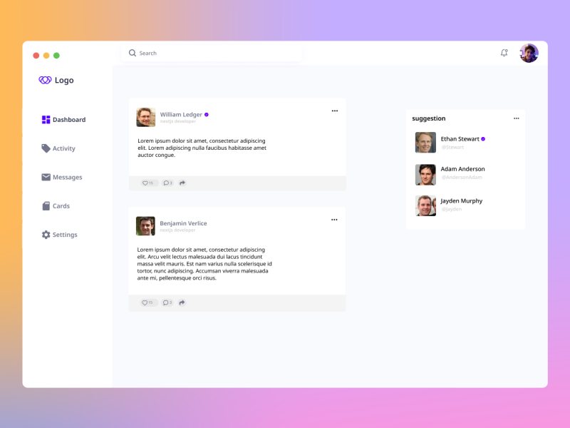 Cool social media by Matin Turkaman on Dribbble