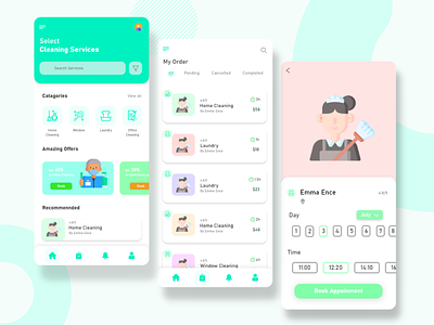 Cleaning Service App Design