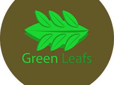 Green Leafs app design icon illustration logo vector
