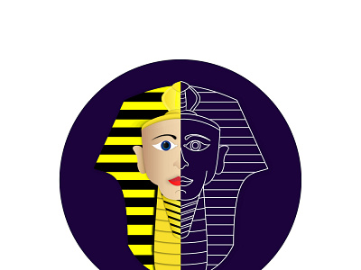 Pharaoh drawing illustration vector
