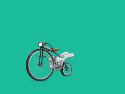 Let's ridddle bike flat icon moto