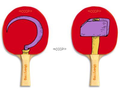 USSR Paddle Prj art design hammer illustration paddle tennis