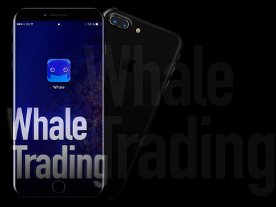 Whale Trading Icon app application art branding fishing icon app interface iphone icons logo trading ui whale