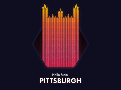 Hello From Pittsburgh architecture. pitttsburgh synthwave