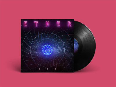 GEO - Ether EP Cover album electronic music retro synthwave vinyl