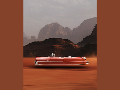 Cadillac Desert Speeder adobe photoshop design editing graphic design manipulation matte painting photoshop realism