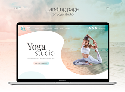 Landing Page for Yoga Studio figma landing page ui ux web design website website design yoga yoga studio