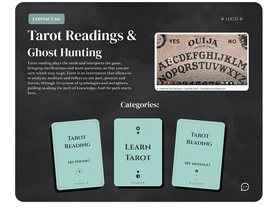 Mystic Tarot Website (webdesign) branding design illustration ui ux webdesign