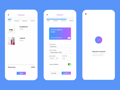 Daily UI challenge 002 | credit card checkout