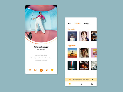 Music player interface | Daily UI 009 app dailyui design explore ui