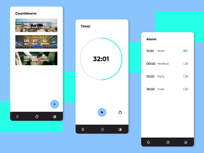 Countdown timer and alarm | Daily UI 013 app dailyui design explore ui