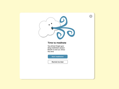 Reminder meditation app | Daily UI 016 app dailyui design explore ui