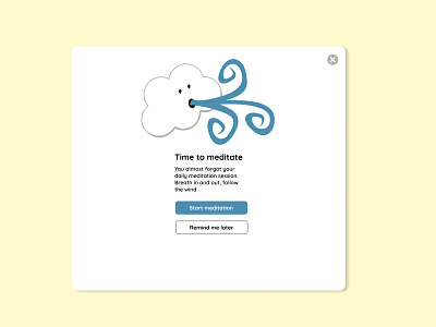 Reminder meditation app | Daily UI 016