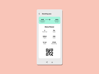 Boarding pass | Daily UI 024 app dailyui design explore ui