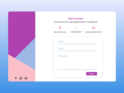 Contact page | Daily UI 028