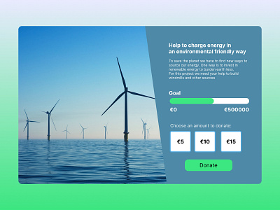 Crowdfunding renewable energy | Daily UI 032 dailyui design explore ui website