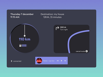 Car interface | Daily UI 34