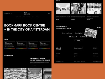 BOOKMARK\ book centre website ui clean ui library website ui logo minimal ui ui website