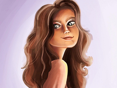 Pretty Gal digital character digital drawing illustration procreate