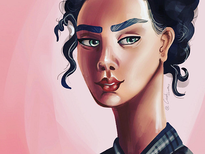 Girly Curly book cover character design design digital character digital drawing illustration procreate