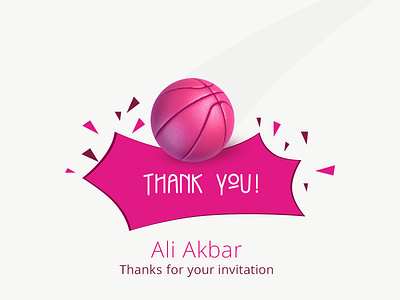 Thank You debut dribbble first first shot invitation thank you thanks