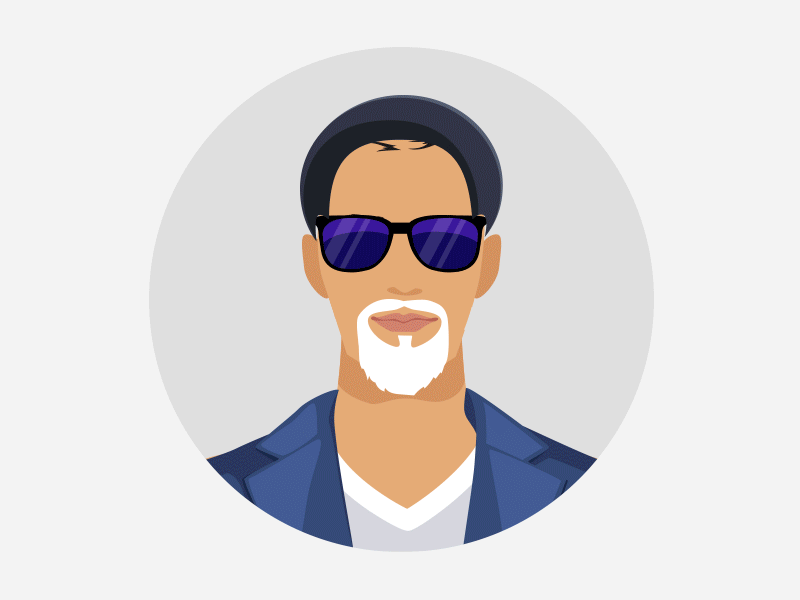 Animated Avatar after effect animation avatar gentleman glasses icon illustration male old man shot thanks user