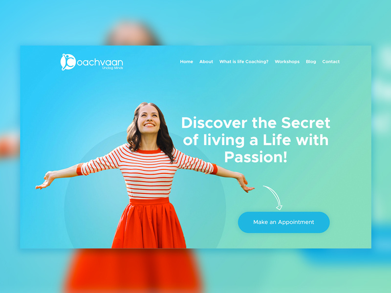 Life Coaching site design by Ali Aziz on Dribbble