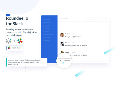 Video Conference with Slack add call conference design integration interaction slack start ui ux video