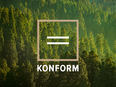 Konform Logo branding corporate identity forest furniture logo wood