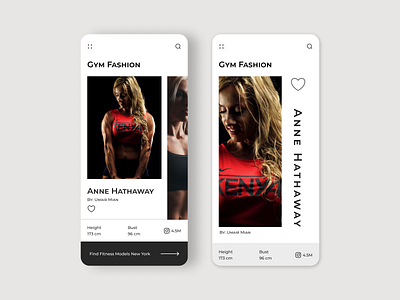 Fitness Model App - UI Design design graphic design ui ui ux ui ux design user interface ux design