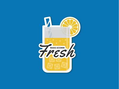 Make eComm Fresh Sticker ecommerce lemon lemonstand online store promotional shop sticker stickermule swag