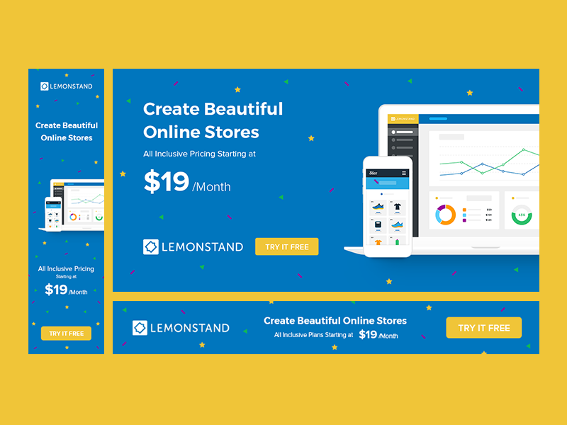 Lemonstand Ad Banners By Dribbble Lemonstand Ad Banners