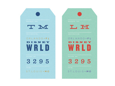 Luggage Tag disney texture type luggage typography layout travel trip vacation disneyworld
