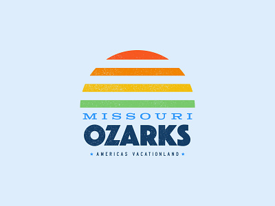 Ozarks Vacation 70s missouri summer tacky texture type typography vacation vintage