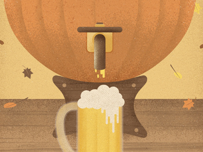 Pumpkin Beer beer halloween illustration oktoberfest pumpkin texture