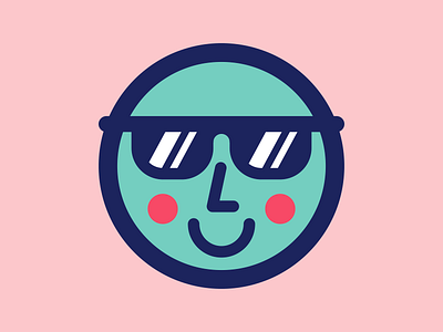 Emoji Face badge character embroidery emoji face illustration