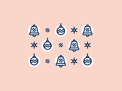 Christmas Patterns bells chirstmas graphic design icon design icons illustration pattern wip