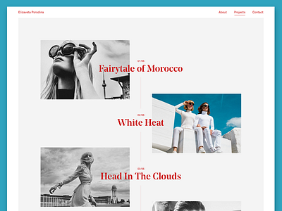 Portfolio Project List clean design minimal page portfolio typography ui web