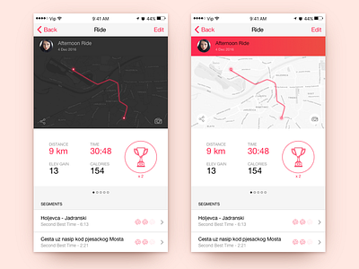 UI Challenge: Activity Tracking App app design map mobile typography ui ux web