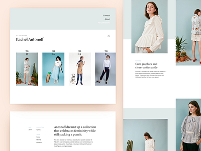 Collection Page Concept clean design fashion minimal typography ui ux web